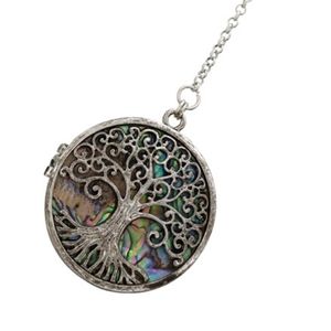 HOT! Tree of Life Abalone Pendant Long Necklace